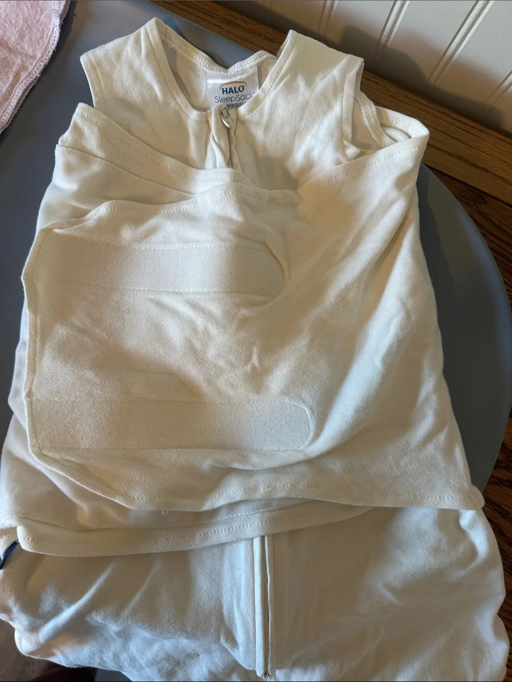Halo White Infant Sleep Sack Swaddle - Sleeveless Cotton